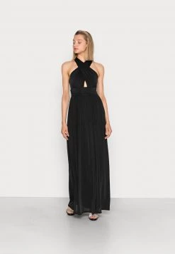 Nly by Nelly HALTERNECK WRAP GOWN - Elegantes Ballkleid in Schwarz für Damen