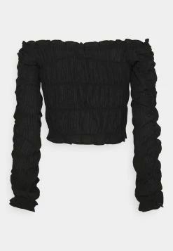 Nly by Nelly ALL OVER RUCHED Langarmshirt - Schwarz, Damen | Elegantes Langarmshirt mit Rüschen-Detail -Nly by Nelly Verkaufsladen 01a322603d4e43bab8ba1c7ef13e8c91