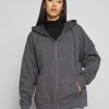 Nly by Nelly CHUNKY ZIP HOODIE - Sweatjacke Offblack für Damen | Bequeme Sweatshirts & Hoodies -Nly by Nelly Verkaufsladen 06a07132303641d59443e87ae072fbd0