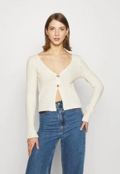 Nly by Nelly BUTTON DOWN CARDIGAN - Strickjacke in Creme für Damen | Elegante Strickmode