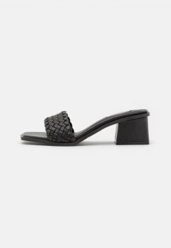 Nly by Nelly BRAIDED SLIP IN - Pantolette Hoch - Schwarz, Damen | Elegante Hohe Pantoletten -Nly by Nelly Verkaufsladen 0a96edf9096e40ce80ab1af980cd76e7