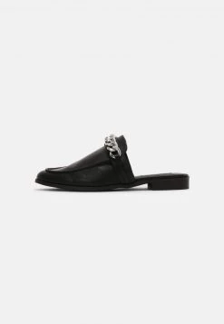 Nly by Nelly CHUNKY CHAIN LOAFER - Pantolette Flach - Schwarz, Damen | Flache Pantoletten für Frauen -Nly by Nelly Verkaufsladen 0e5db9845e2a4c3398f818342f291c0c