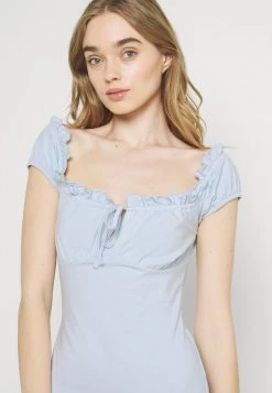 Nly by Nelly MY FRILL DRESS - Festliches Cocktailkleid in Hellblau für Damen -Nly by Nelly Verkaufsladen 0f408a464ea74c9e96d9444a17de8c67