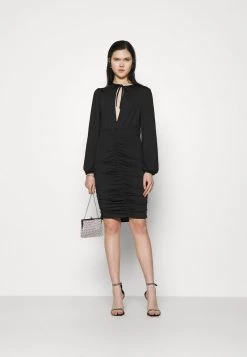 Nly by Nelly KEYHOLE TIE SLINKY DRESS - Elegantes Jerseykleid in Schwarz für Damen -Nly by Nelly Verkaufsladen 110d01406e9640b48abc404661ed4ca5