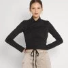 Nly by Nelly DRAWSTRING SLINKY Langarmshirt - Schwarz, Damen | Elegantes Langarmshirt für Frauen -Nly by Nelly Verkaufsladen 14e7c6cddb384662bcac9f0c07ec19c0