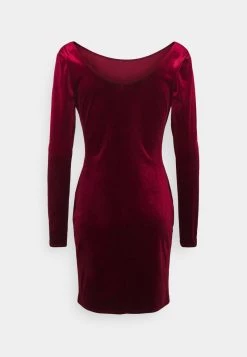 Nly by Nelly SPLIT DRESS - Etuikleid in Weinrot für Damen | Elegantes Abendkleid -Nly by Nelly Verkaufsladen 1968e59004774227a59b962b1c6c1a90