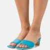 Nly by Nelly KITTEN FLAT MULE - Pantolette Hoch - Blau, Damen | Bequeme Hohe Pantoletten