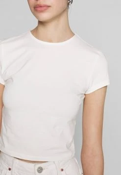 Nly by Nelly PERFECT CROPPED TEE - Weißes Basic T-Shirt für Damen -Nly by Nelly Verkaufsladen 269f0b6a4a4640c9b7e57eccc3321c26
