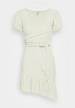 Nly by Nelly WRAP FRILL DRESS - Jerseykleid in Grün für Damen | Elegantes Sommerkleid -Nly by Nelly Verkaufsladen 2ba022ade4314230b072890f7f9d8f12