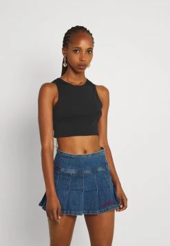 Nly by Nelly HIGH NECK CROP Top - Schwarz, Damen | Modisches Damenoberteil