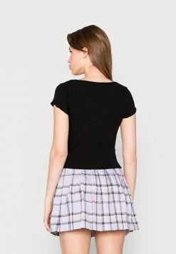 Nly by Nelly LOVELY TOP - Damen Top in Schwarz - Modisches Frauenoberteil -Nly by Nelly Verkaufsladen 2ef4b6ef8be0499db88a3f37016f7bfa