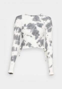 Nly by Nelly REBEL DRAWSTRING Langarmshirt - Schwarz, Weiß - Damen | Bequem & Stilvoll -Nly by Nelly Verkaufsladen 32c27cf2ab1548368fb39385f1348552