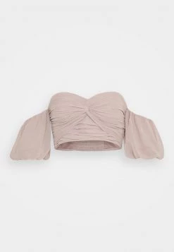 Nly by Nelly MY WAY RUCHED Bluse - Nougat für Damen | Modische Bluse mit Rüschen-Detail