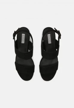 Nly by Nelly CASUAL LOW BLOCK - Riemensandalette in Schwarz für Damen | Bequeme Blockabsatz-Sandalen -Nly by Nelly Verkaufsladen 3a598e31f8334c359a3028a2f1fc14bb