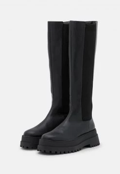 Nly by Nelly UNDER KNEE CHELSEA BOOT - Plateaustiefel Damen in Schwarz -Nly by Nelly Verkaufsladen 3bae7e85998e442c861e487078515457