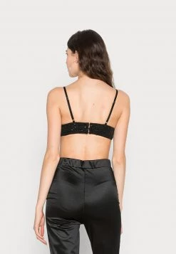 Nly by Nelly BLING ME SEQUIN BRALETTE - Glitzer Bralette Top Schwarz für Damen -Nly by Nelly Verkaufsladen 3d3864924f204e96a2438e56ed176989