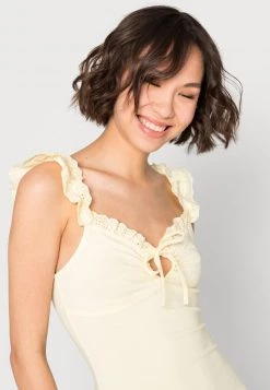 Nly by Nelly IN LOVE DRESS - Freizeitkleid in Lt. Yellow für Damen | Bequemes Sommerkleid -Nly by Nelly Verkaufsladen 3efa63cce1c14a2fa9e435a7189ae85b