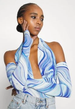 Nly by Nelly GLOVE SLEEVE Langarmshirt - Blau, Damen | Stilvolles Langarmshirt für Frauen -Nly by Nelly Verkaufsladen 4192cfee06514413867d366f7c411699