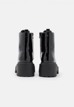 Nly by Nelly LOW SHAFT BOOT - Plateaustiefelette - Shiny Black, Damen | Schnürstiefeletten | Stiefeletten -Nly by Nelly Verkaufsladen 419b89cfe2fe4dfeb0d172c55b1dcddd