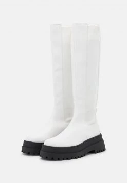 Nly by Nelly Plateaustiefel - UNDER KNEE CHELSEA BOOT in Weiß für Damen | Moderne Plateau-Stiefel -Nly by Nelly Verkaufsladen 42651e70d903446991a4e88847dd975b