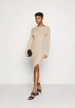 Nly by Nelly TWISTED BACK DRESS - Strickkleid in Beige für Damen | Elegantes Design | Bequeme Passform -Nly by Nelly Verkaufsladen 442f4f2336fe4b9db9ba5d54d119901c