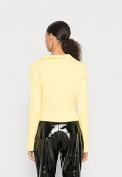 Nly by Nelly RIB COLLAR Strickpullover - Gelb, Damen | Modischer Strickpullover mit Rippenbund -Nly by Nelly Verkaufsladen 45b4f249112e4befbff65d9d8a3eb8c7