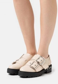 Nly by Nelly BUCKLE UP FLAT SHOE - Beige Damen Flache Schuhe | Bequeme Slipper