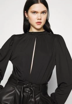 Nly by Nelly KEYHOLE FRONT Langarmshirt - Schwarz, Damen | Elegantes Langarmshirt mit Keyhole-Detail -Nly by Nelly Verkaufsladen 4c5e2b13691b4338907756d3a08719e1