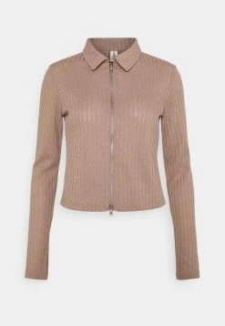 Nly by Nelly DOUBLE ZIP Strickjacke - Nougat, Damen | Elegante Strickmode -Nly by Nelly Verkaufsladen 4c9a23ae1eb4404497740e0cbc45c859