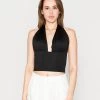 Nly by Nelly TIE HALTERNECK Top - Schwarz, Damen | Elegantes Damen-Top für jeden Anlass -Nly by Nelly Verkaufsladen 509027ec87b944bea143ce9ceea0bce2