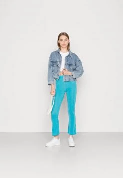 Nly by Nelly Lurex Flare Hose - Stoffhose in Türkis für Damen | Trendige Weite Hose -Nly by Nelly Verkaufsladen 538fafcfc4454fb09d187eac438d46e1