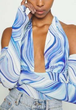 Nly by Nelly GLOVE SLEEVE Langarmshirt - Blau, Damen | Stilvolles Langarmshirt für Frauen -Nly by Nelly Verkaufsladen 54c488bb9a374483aef655572850a154