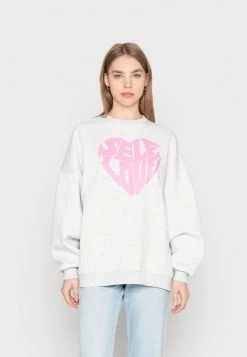Nly by Nelly SELF LOVE OVERSIZE Sweatshirt - Greymelange für Damen | Oversize Hoodie | Streetwear