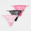 Nly by Nelly OUR MEMORIES THONG 3 PACK - String - Schwarz/Rosa, Damen Unterwäsche -Nly by Nelly Verkaufsladen 5e2db04428134e25b8af49731bd4915b