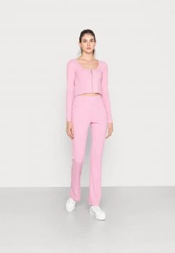 Nly by Nelly ZIP SET - Stoffhose in Pink für Damen | Bequeme Freizeithose | Trendige Stoffhose