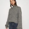 Nly by Nelly LOVELY CHUNKY Strickpullover - Grau Melange - Damen | Warm & Stylisch -Nly by Nelly Verkaufsladen 60c637ab278349d29e048ea26890cd76