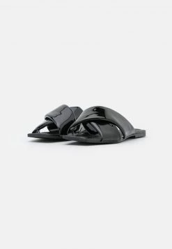 Nly by Nelly PADDED CRISS CROSS - Flache Pantoletten für Damen in Schwarz -Nly by Nelly Verkaufsladen 6319d1fedd9f4dfd856aebaf04dea804