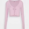 Nly by Nelly TIE FRONT Strickjacke - Pink, Damen | Modische Strickmode