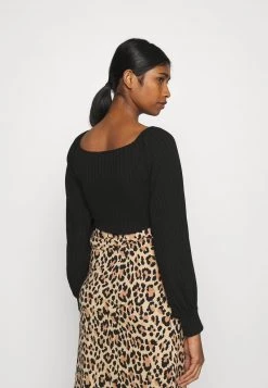 Nly by Nelly LUXURIOUS DRAWSTRING Langarmshirt - Elegantes Damen-Shirt in Schwarz -Nly by Nelly Verkaufsladen 6684ae037f1a4e0d8f039cc997790432