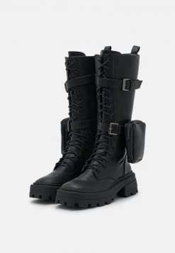 Nly by Nelly BAD TO THE BONE BOOTS - Schnürstiefel Damen in Schwarz -Nly by Nelly Verkaufsladen 68635a45cff24a499316a83ed55b0fda