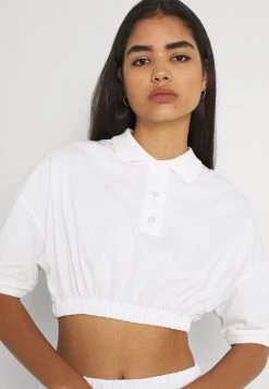 Nly by Nelly CROPPED COLLAR SET - Weiße Shorts für Damen | Poloshirts & Tops -Nly by Nelly Verkaufsladen 716bad2a15e94ec6a657596b08e4159b