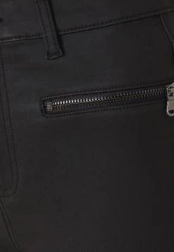 Nly by Nelly COATED ZIP PANTS - Stoffhose - Black, Damen | Moderne Stoffhose für Frauen -Nly by Nelly Verkaufsladen 74c6dc868e384e32ad111758737669ac