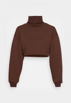 Nly by Nelly Damen CROPPED TURTLENECK Sweatshirt - Braun | Bequem & Stilvoll -Nly by Nelly Verkaufsladen 758c3946e298428eb005cafcb840451a