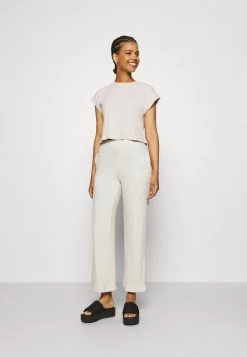 Nly by Nelly COZY TEE - Beige Mélange Stoffhose für Damen | Bequeme Freizeithose