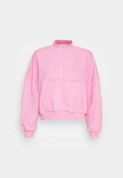 Nly by Nelly SPORTY HALF ZIP Sweatshirt - Pink Damen | Bequemer Damen-Sweatshirt -Nly by Nelly Verkaufsladen 790e9089da38414f918b28e01f6b3ff3