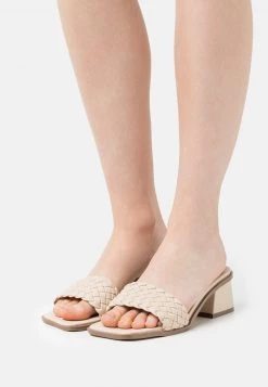 Nly by Nelly BRAIDED SLIP IN - Pantolette Hoch - Creme | Damen Hohe Pantoletten