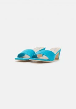 Nly by Nelly KITTEN FLAT MULE - Pantolette Hoch - Blau, Damen | Bequeme Hohe Pantoletten -Nly by Nelly Verkaufsladen 7f9b657454af47bcb89fdb519f3c85ce