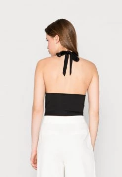 Nly by Nelly TIE HALTERNECK Top - Schwarz, Damen | Elegantes Damen-Top für jeden Anlass -Nly by Nelly Verkaufsladen 84801d73ab9948ec902e3c6babfd290b