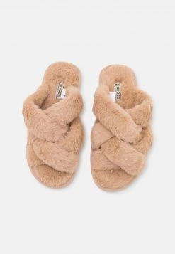 Nly by Nelly BRAIDED FURRY FLAT - Beige Pantolette Flach für Damen | Bequeme Flache Pantoletten -Nly by Nelly Verkaufsladen 870b1e04bbd8444e92d905ef55e9bbec