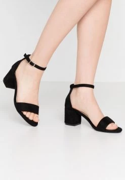Nly by Nelly LOW BLOCK HEEL - Riemensandalette in Schwarz für Damen | Elegante Sandalen mit Blockabsatz
